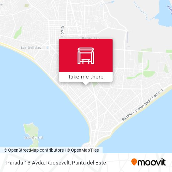 Mapa de Parada 13 Avda. Roosevelt