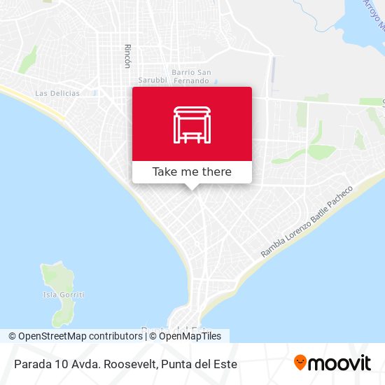 Parada 10 Avda. Roosevelt map
