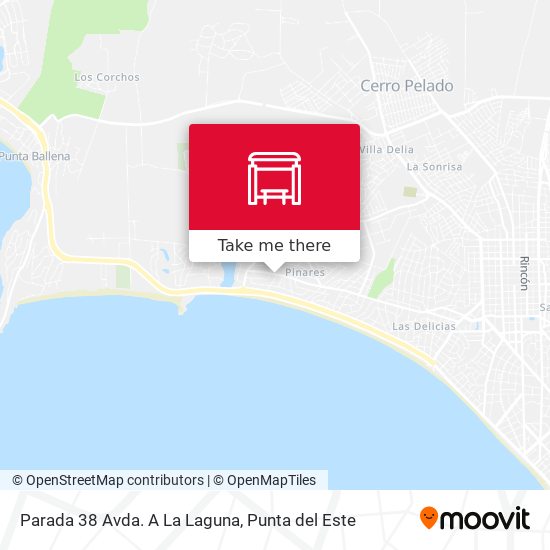 Mapa de Parada 38 Avda. A La Laguna