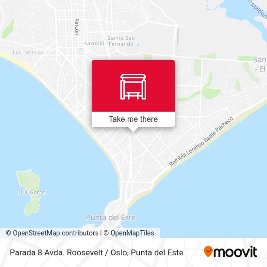 Parada 8 Avda. Roosevelt / Oslo map