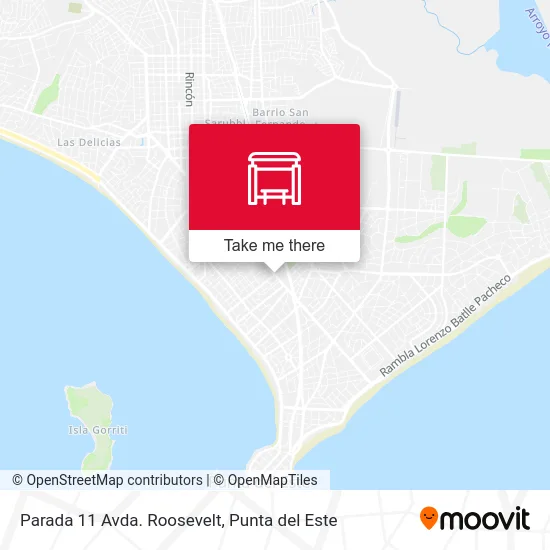 Parada 11 Avda. Roosevelt map
