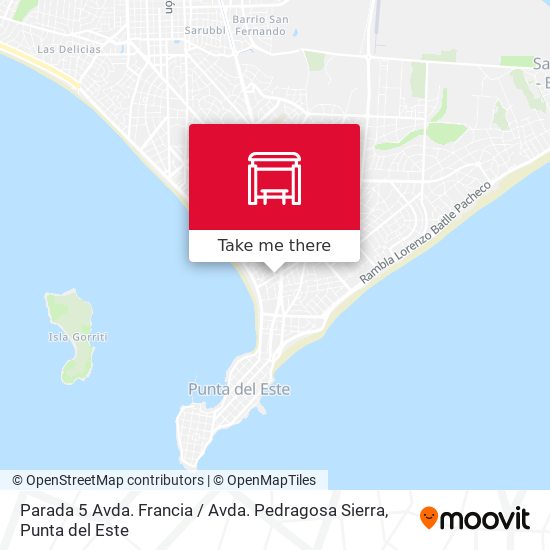 Parada 5 Avda. Francia / Avda. Pedragosa Sierra map