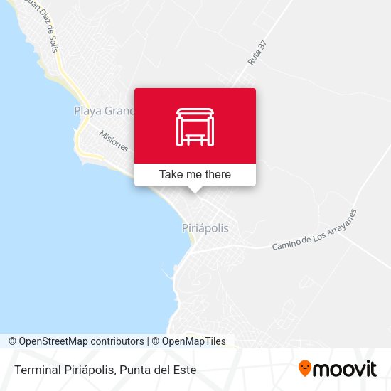 Terminal Piriápolis map