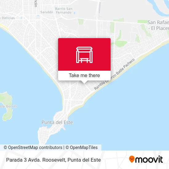 Parada 3 Avda. Roosevelt map