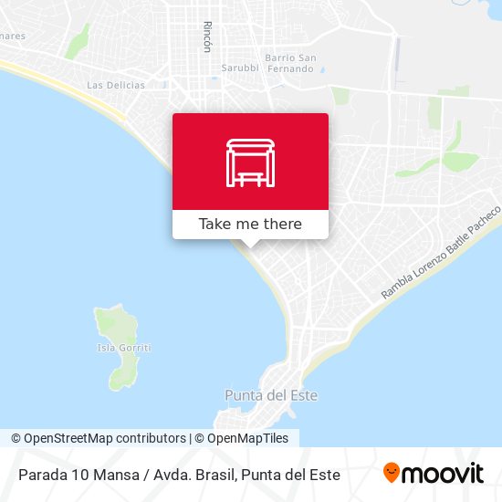 Mapa de Parada 10 Mansa / Avda. Brasil