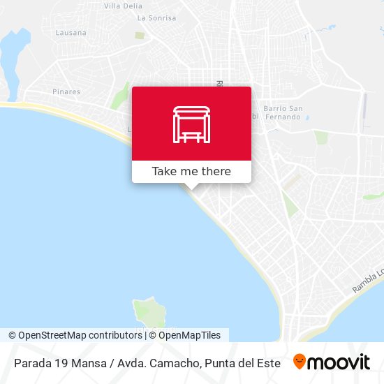 Mapa de Parada 19 Mansa / Avda. Camacho