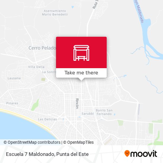 Escuela 7 Maldonado map