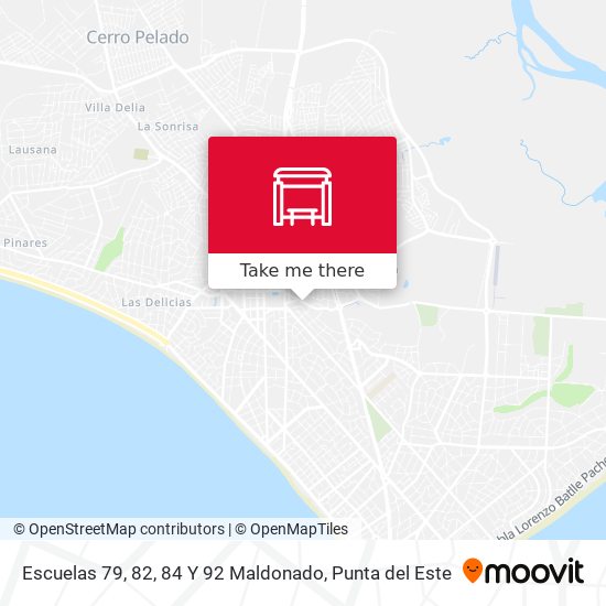 Mapa de Escuelas 79, 82, 84 Y 92 Maldonado