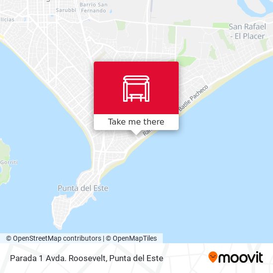 Parada 1 Avda. Roosevelt map