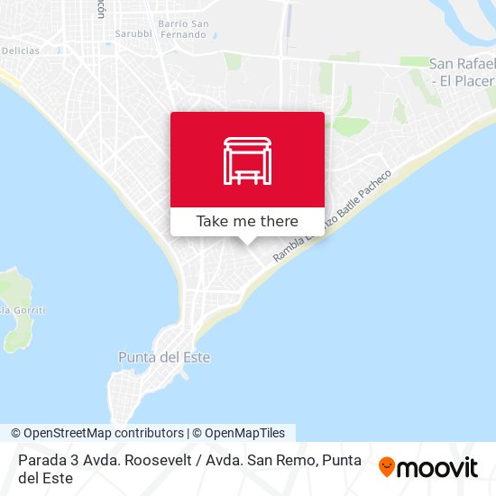 Parada 3 Avda. Roosevelt / Avda. San Remo map