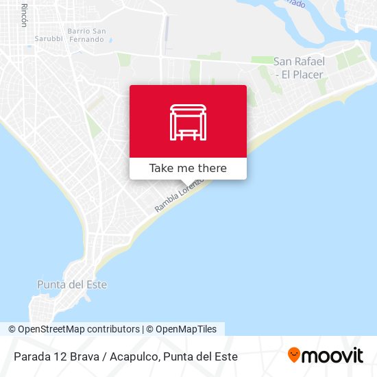 Mapa de Parada 12 Brava / Acapulco