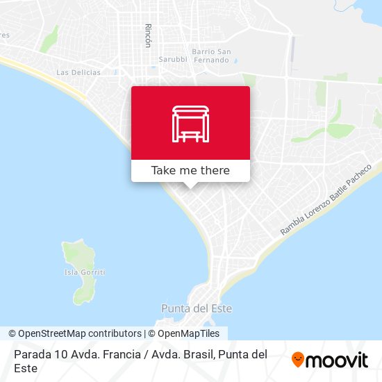 Mapa de Parada 10 Avda. Francia / Avda. Brasil