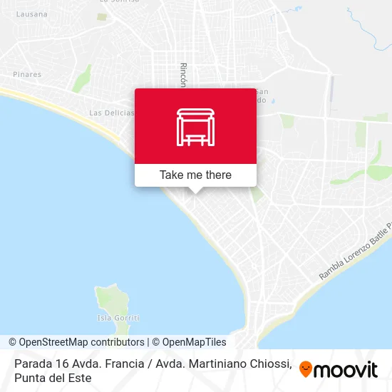 Parada 16 Avda. Francia / Avda. Martiniano Chiossi map