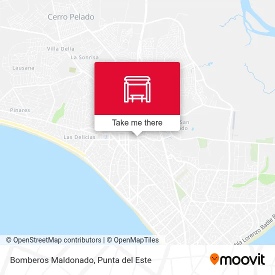 Bomberos Maldonado map
