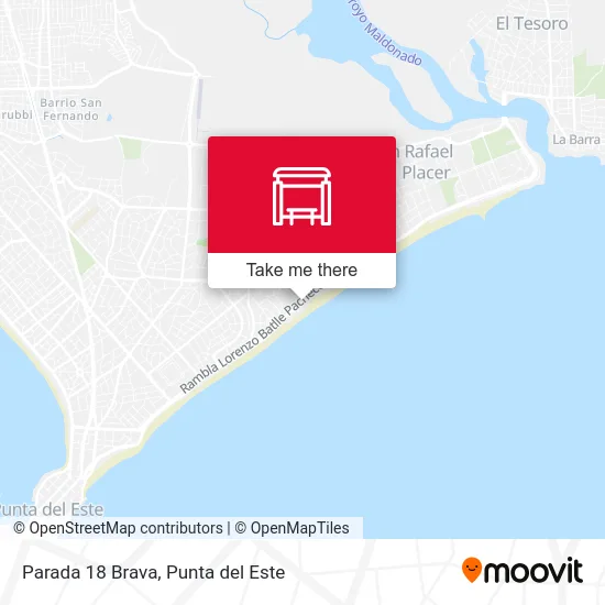 Parada 18 Brava map