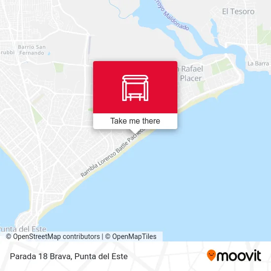 Parada 18 Brava map