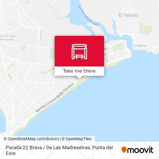 Parada 22 Brava / De Las Madreselvas map