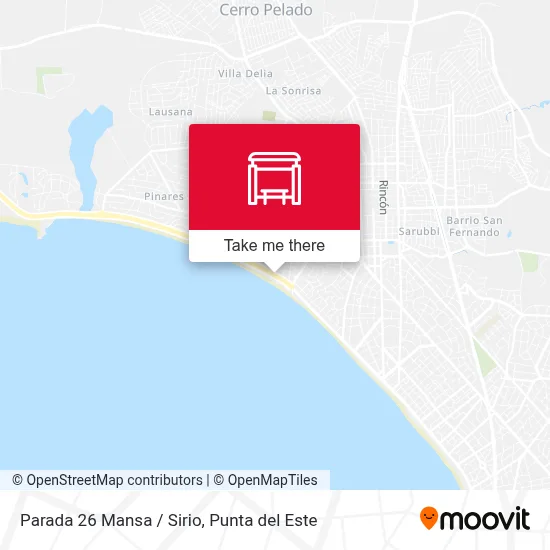 Parada 26 Mansa / Sirio map
