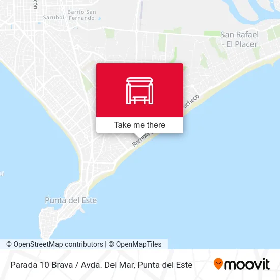 Parada 10 Brava / Avda. Del Mar map