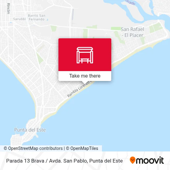 Parada 13 Brava / Avda. San Pablo map