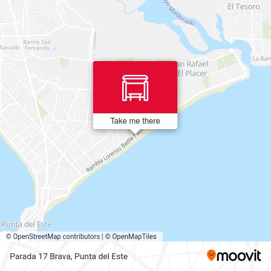 Parada 17 Brava map
