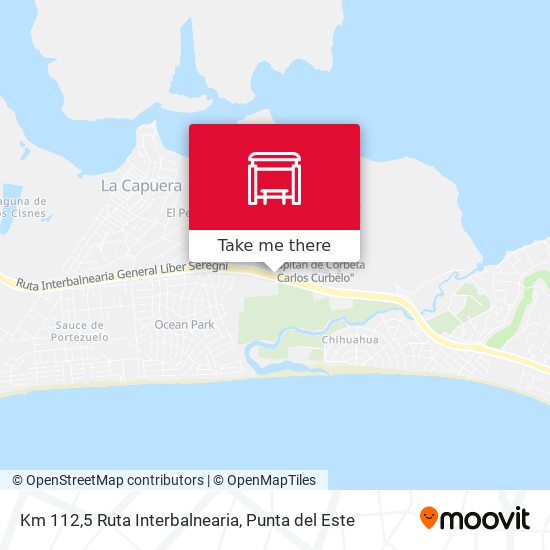 Mapa de Km 112,5 Ruta Interbalnearia