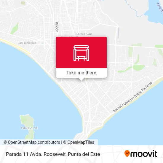 Parada 11 Avda. Roosevelt map