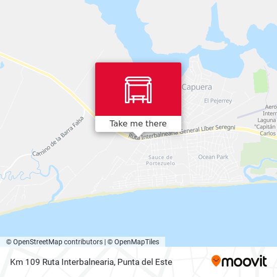 Mapa de Km 109 Ruta Interbalnearia