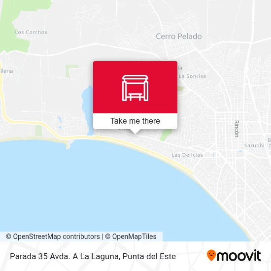 Parada 35 Avda. A La Laguna map