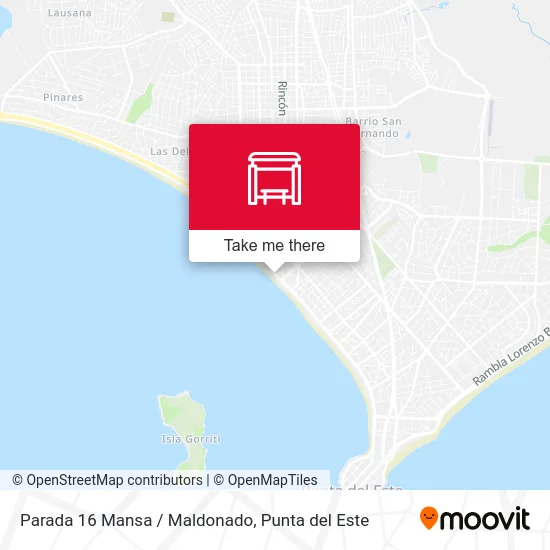 Parada 16 Mansa / Maldonado map