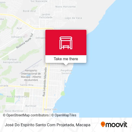 José Do Espírito Santo Com Projetada map