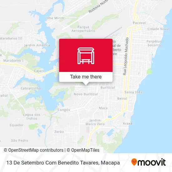 13 De Setembro Com Benedito Tavares map