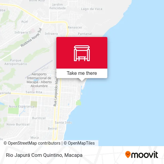 Rio Japurá Com Quintino map