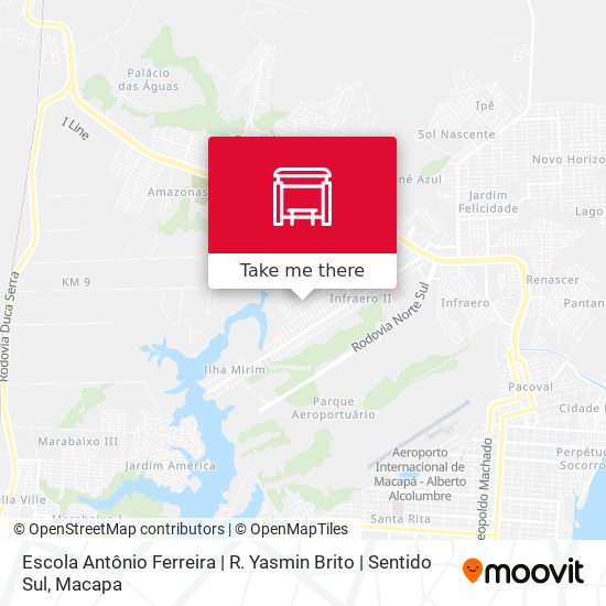 Escola Antônio Ferreira | R. Yasmin Brito | Sentido Sul map