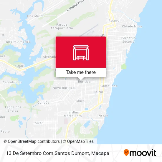 13 De Setembro Com Santos Dumont map