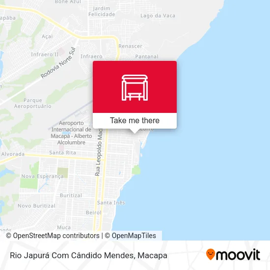 Rio Japurá Com Cândido Mendes map