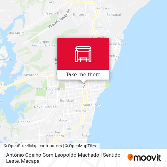 Antônio Coelho Com Leopoldo Machado | Sentido Leste map