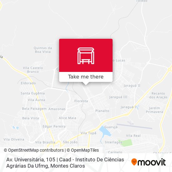 Mapa Av. Universitária, 105 | Caad - Instituto De Ciências Agrárias Da Ufmg