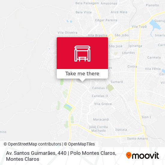 Mapa Av. Santos Guimarães, 440 | Polo Montes Claros