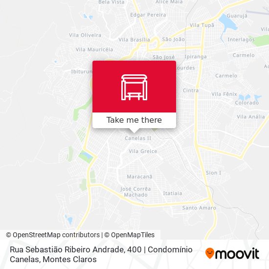 Mapa Rua Sebastião Ribeiro Andrade, 400 | Condomínio Canelas