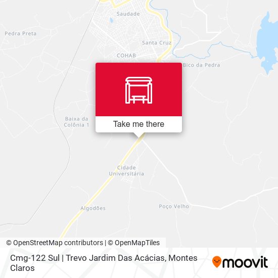 Cmg-122 Sul | Trevo Jardim Das Acácias map