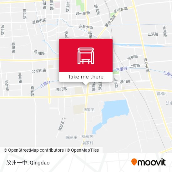 胶州一中 map