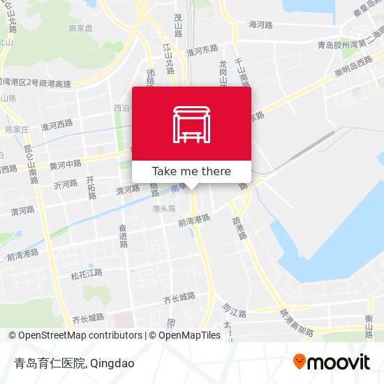 青岛育仁医院 map