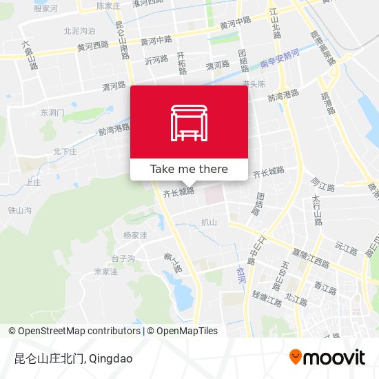 昆仑山庄北门 map