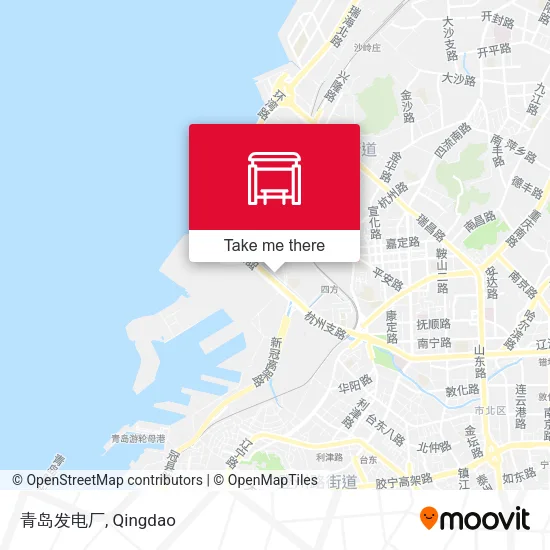 青岛发电厂 map