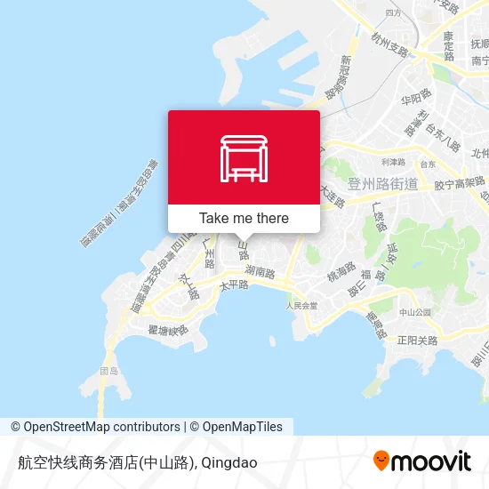 航空快线商务酒店(中山路) map