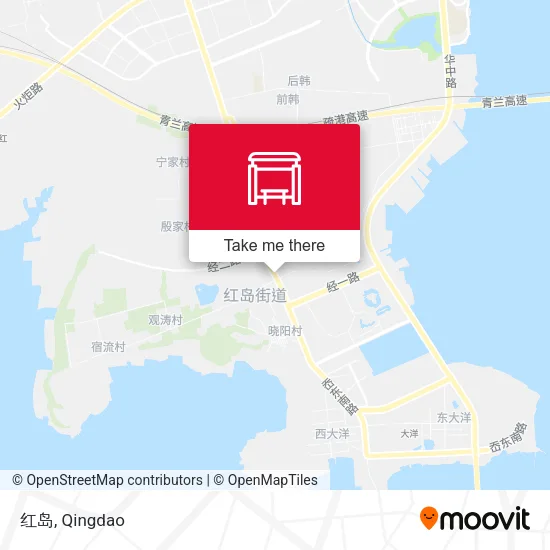 红岛 map