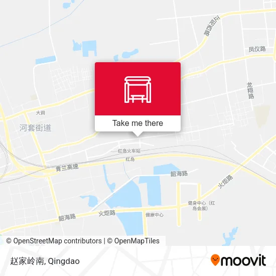 赵家岭南 map