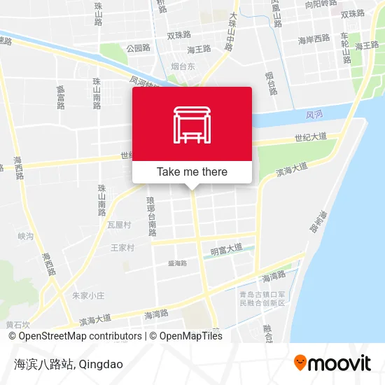 海滨八路站 map