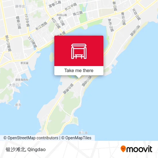 银沙滩北 map